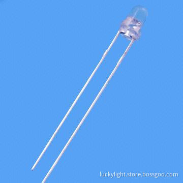 3mm White LED with Water Clear Lens, 30°, Super Bright, RoHS Compliant